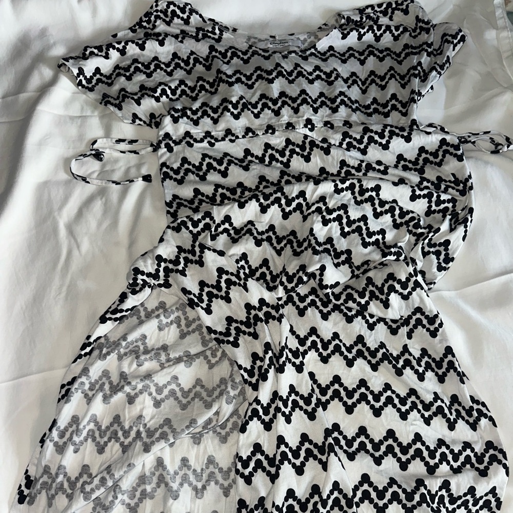 Disney White and Black Patterned Dress